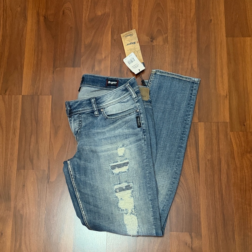 Distressed Light Blue Skinny Jeans